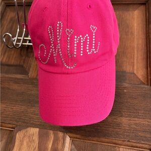 Vibrant Pink Rhinestone Embellished Cap